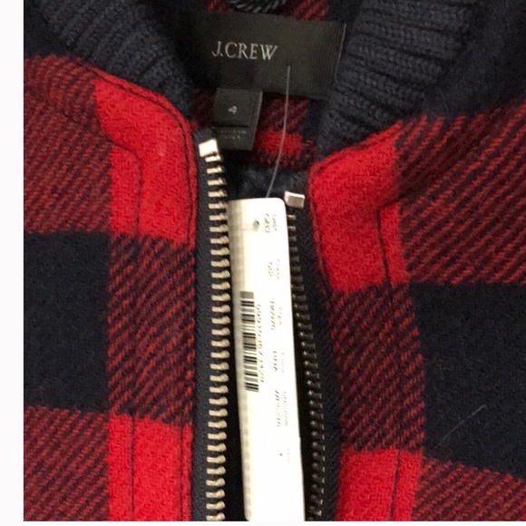 NWT J.crew buffalo check bomber jacket - Picture 6 of 7